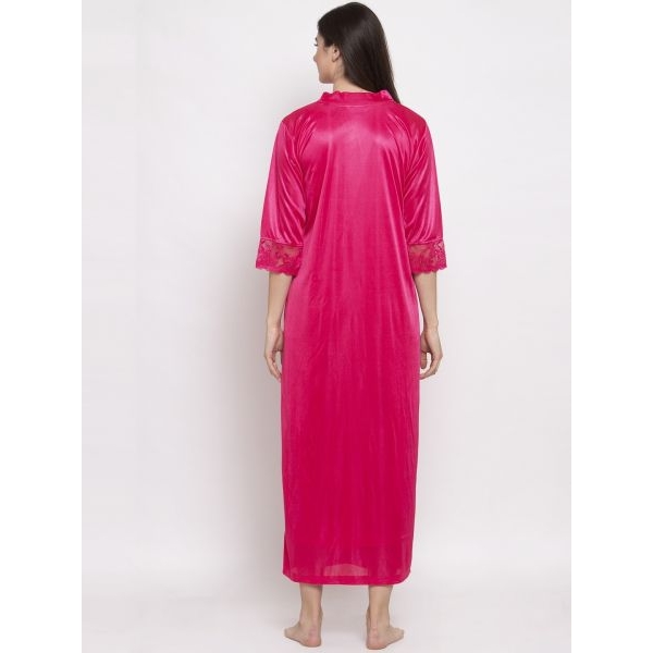 Fancyra Pack of 2 Women Nighty with Robe Nightwear Set - Image 4
