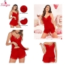 Fancyra Pajama Set Nightwear Lingerie Above Knee Babydoll For Women Free Size