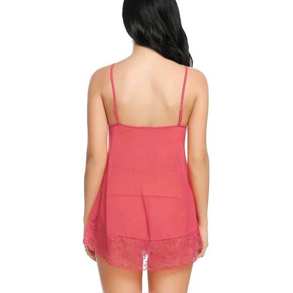 Fancyra Peach Babydoll Lingerie Set For Women-Free Size - Image 3
