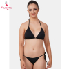 Fancyra Plain Black Bikini Bra Panty Lingerie Set Free Size For Women