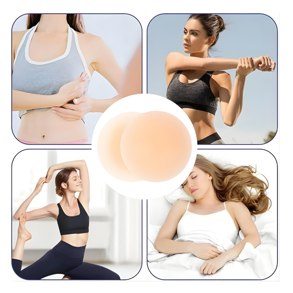 Fancyra Premium Reusable Self-Adhesive Silicone Nipple Covers – Comfortable, Invisible, and Perfect Fit for All with Free Size - Comfy Wear For Blackless Dresses - Image 4