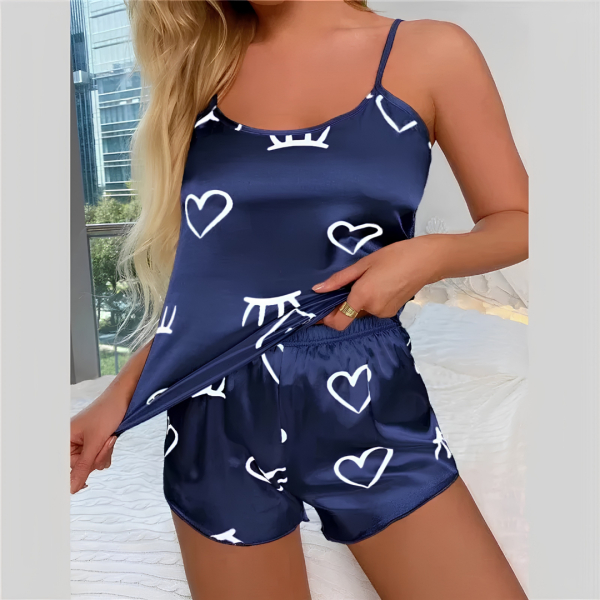 Fancyra Printed Camisole Top & Shorts Sleepwear Pajama Set for Women - Image 2
