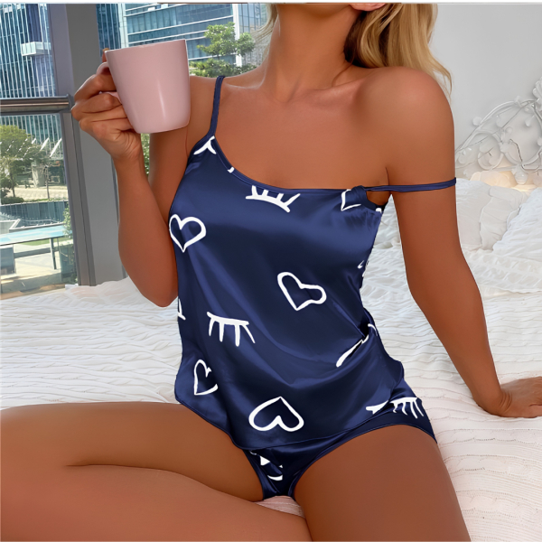 Fancyra Printed Camisole Top & Shorts Sleepwear Pajama Set for Women - Image 3