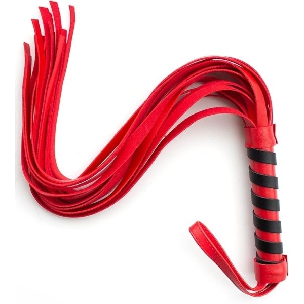 Fancyra Red Premium Whip Multi Tail Leather Flogger - Image 2