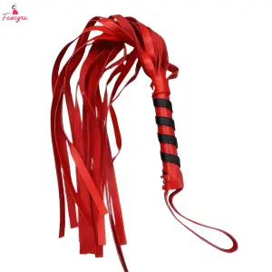 Fancyra Red Premium Whip Multi Tail Leather Flogger