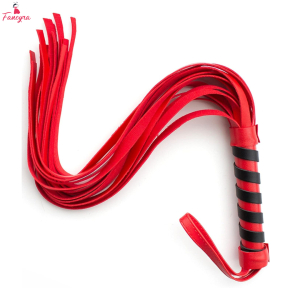 Fancyra Red Whip Multi Tail Leather Flogger