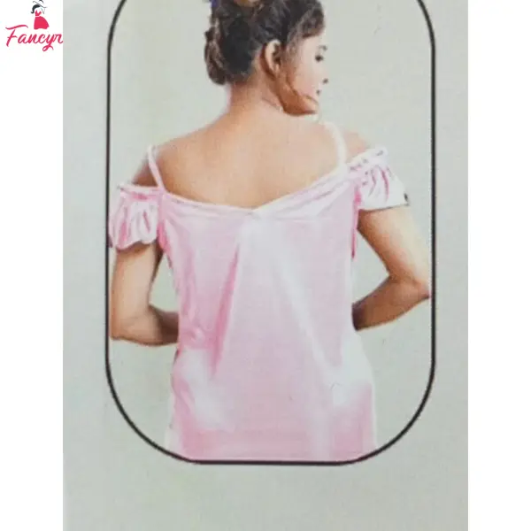 Fancyra Satin 2 Piece Nightwear Set for Women - Pretty Pink Sleepwear with Lace Details & Robe - Image 2