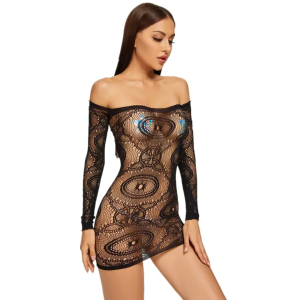 Fancyra See Through Highly Stretchable Fishnet Lingerie Mesh Bodystocking for Women - Image 4