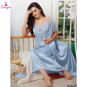 Fancyra Set of Two Long Inner and Outer Robe Nightwear Sleepwear