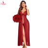 Fancyra Sheer Solid Long Nightwear Baby Doll Lingerie for Women