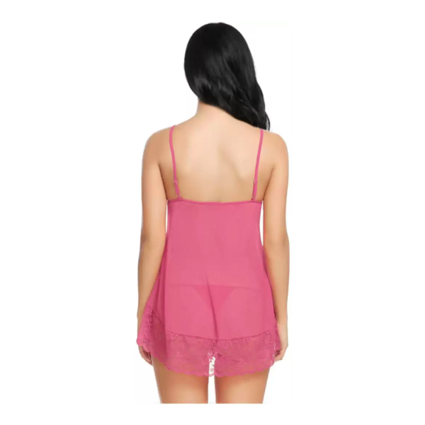 Fancyra Sleepwear Babydoll Lingerie Set for Women With G String Panty - Image 2