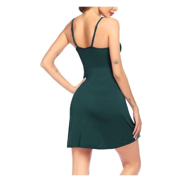 Fancyra Sleepwear Women Chemise Nightgown Full Lace Sling Lingerie Dress - Image 3
