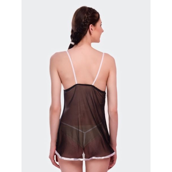 Fancyra Soft Net See Through Hot Babydoll Lingerie For Women - Image 3