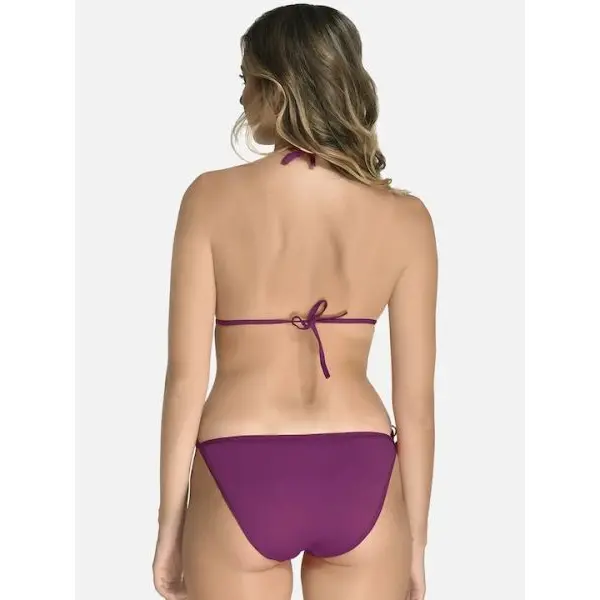 Fancyra Stylish Satin Bikini Bra Panty Set Free Size Purple Color - Image 5
