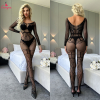 Fancyra Transparent Long Sleeved Fishnet Bodysuit Body Stockings For Women