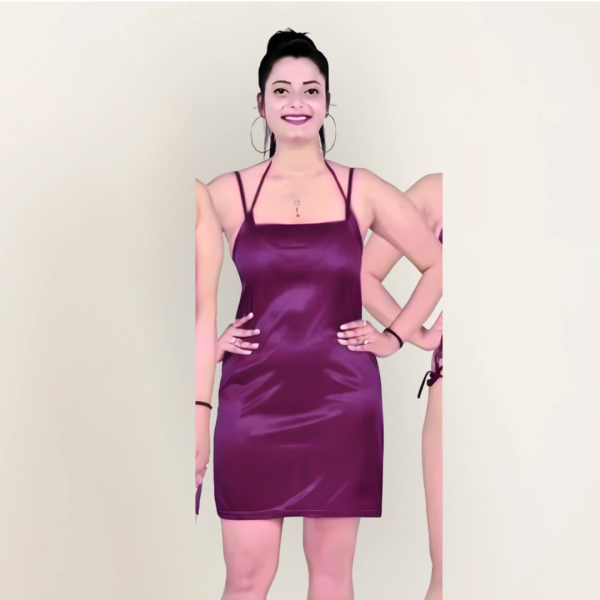 Fancyra Women 6 Pieces Set Satin Solid Nightwear Sleepwear Set - Image 5