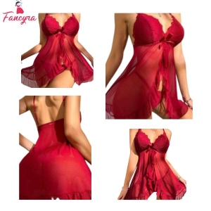 Fancyra Women Above Knee Babydoll Lingerie NIghtdress