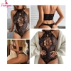 Fancyra Women Babydoll Black Lace Lingerie One Piece Bodysuit