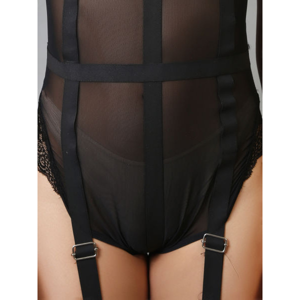 Fancyra Women Babydoll Laced Garter Teddy Bodysuit Lingerie Nightwear Dress - Image 3