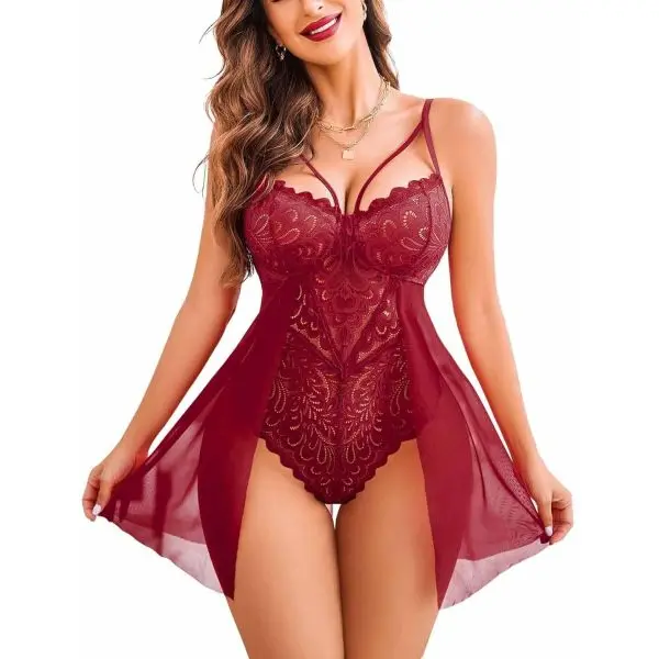 Fancyra Women Babydoll Lingerie Stylish Nightdress Free Size - Image 2