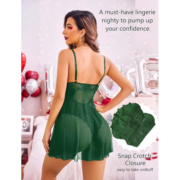Fancyra Women Babydoll Lingerie Stylish Nightdress Free Size - Image 4