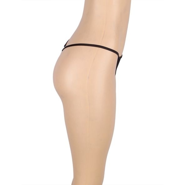 Fancyra Women Black G-String With Diamond Back Panty Thong - Image 5