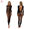 Fancyra Women Black Jumpsuit Style Full Body Stocking Lingerie
