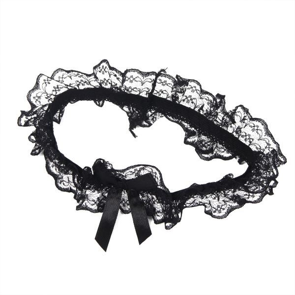 Fancyra women Black Lace Bow Thigh Garters - Image 4