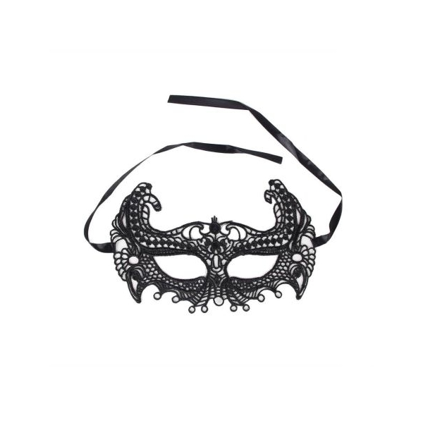 Fancyra Women Black Lace Face Mask for Party Wear - Image 2