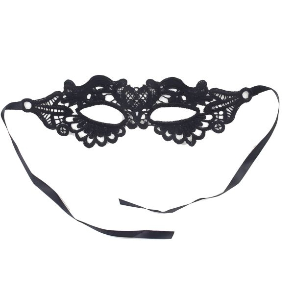 Fancyra Women Black Lace Mask Elegant Party Wear - Image 3