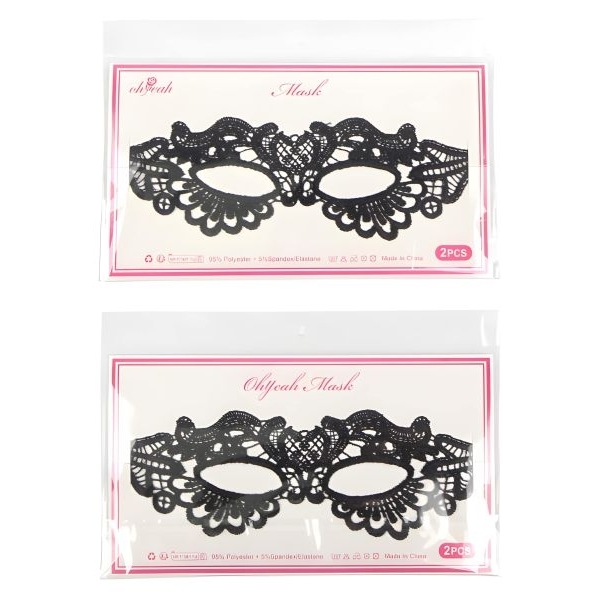 Fancyra Women Black Lace Mask Elegant Party Wear - Image 4