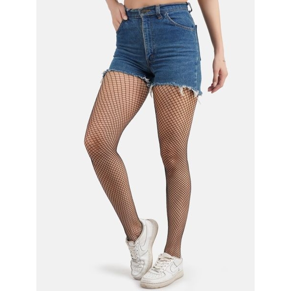 Fancyra Women Black Sheer Fishnet Stockings - Image 5
