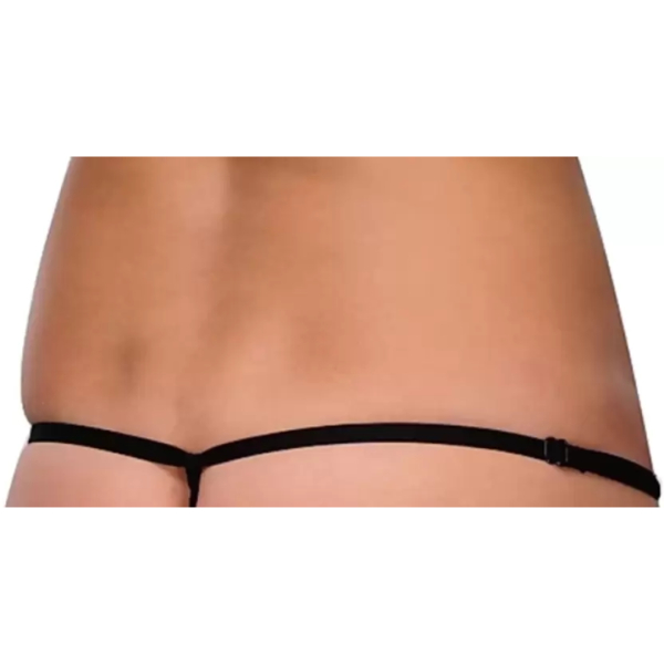 Fancyra Women Black Soft Comfortable Adjustable G-String Panty Thong For Women - Image 2