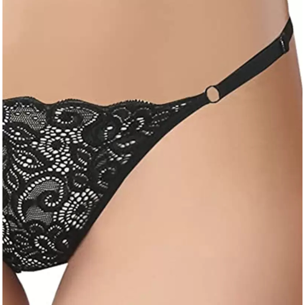 Fancyra Women Black Soft Comfortable Adjustable G-String Panty Thong For Women - Image 3