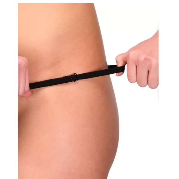 Fancyra Women Black Soft Comfortable Adjustable G-String Panty Thong For Women - Image 4