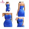 Fancyra Women Bodycon Two Piece Set Crop Top Ruffled Skirt Club Party Wear Dress with Thong