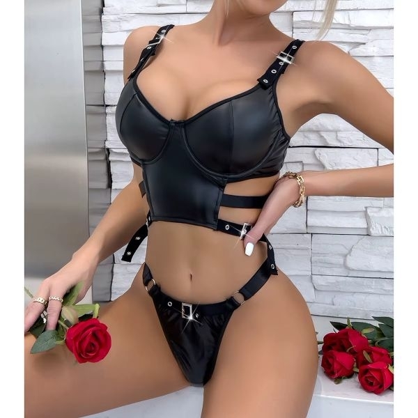 Fancyra Women Bra and Brief Set Polyester Wire-Free Back Closure Lingerie - Image 3
