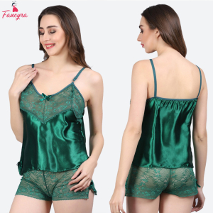 Fancyra Women Camisole Top and Floral Lace Shorts Lingerie Set