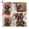 Fancyra Women Cartoon Printed Tee & Shorts Pajama Set