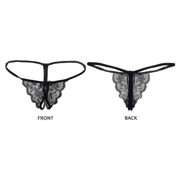 Fancyra Women Combo Pack of 3 Soft Stretchable Lace G-String Thong Panty Set For Women - Image 4