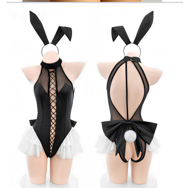 Fancyra Women Cosplay Mesmerizing Bunny Girl Costume Bodysuit Lingerie - Image 4