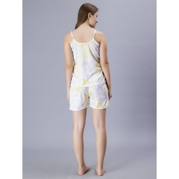 Fancyra Women Cotton Blended Sleeveless Top & Shorts Pajama Set - Image 5