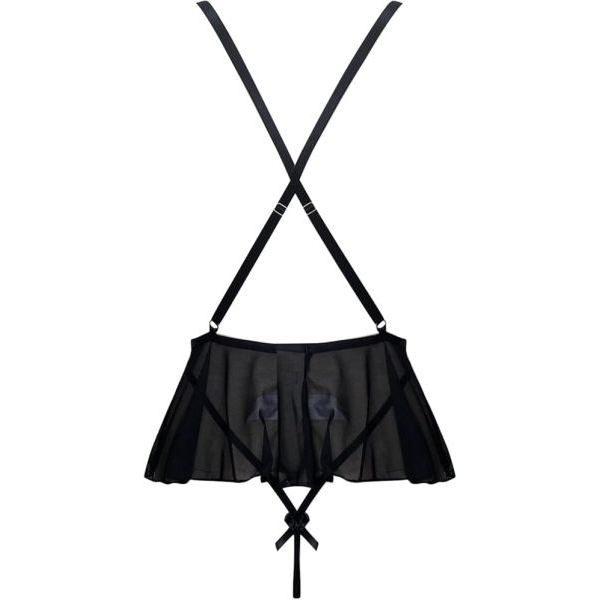 Fancyra Women Deep V Neck One Piece Sexy Lace Flare Bodysuit Babydoll Lingerie - Image 5