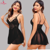 Fancyra Women Elegant Floral Lace See Through Babydoll Lingerie