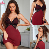 Fancyra Women Elegant Lace Trim Chemise Babydoll Lingerie Nighty