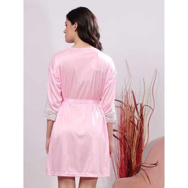 Fancyra Women Elegant Lace Wrap Kimono Robe Nightwear Nighty - Image 5