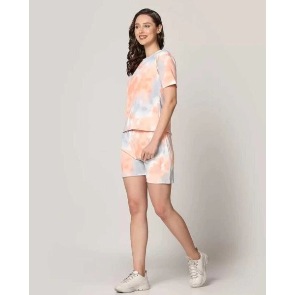Fancyra Women Elegant Printed Top & Shorts Pajama Set - Image 3