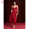 Fancyra Women Elegant Sheer Long Chemise Babydoll Lingerie Nighty