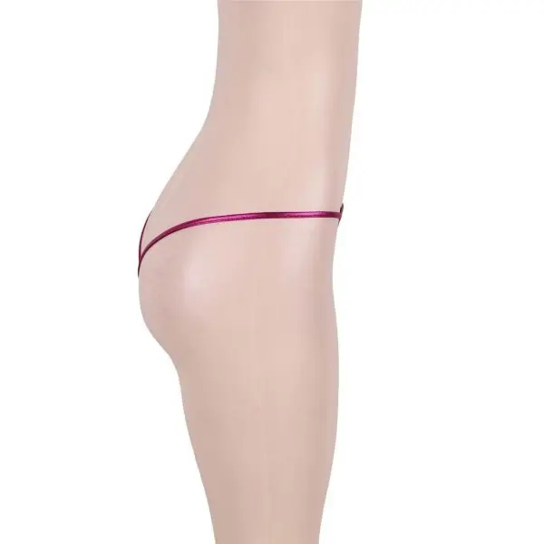 Fancyra Women Exotic Rosy Shiny Thong Panty - Image 5