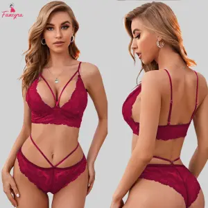 Fancyra Women Floral Non Padded Bra & Panty Lingerie Set